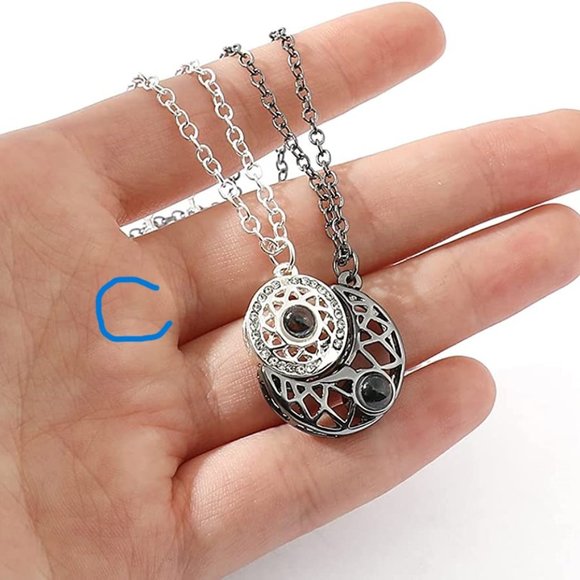 New His Hers Matching Set Necklace For Couples - Picture 6 of 6